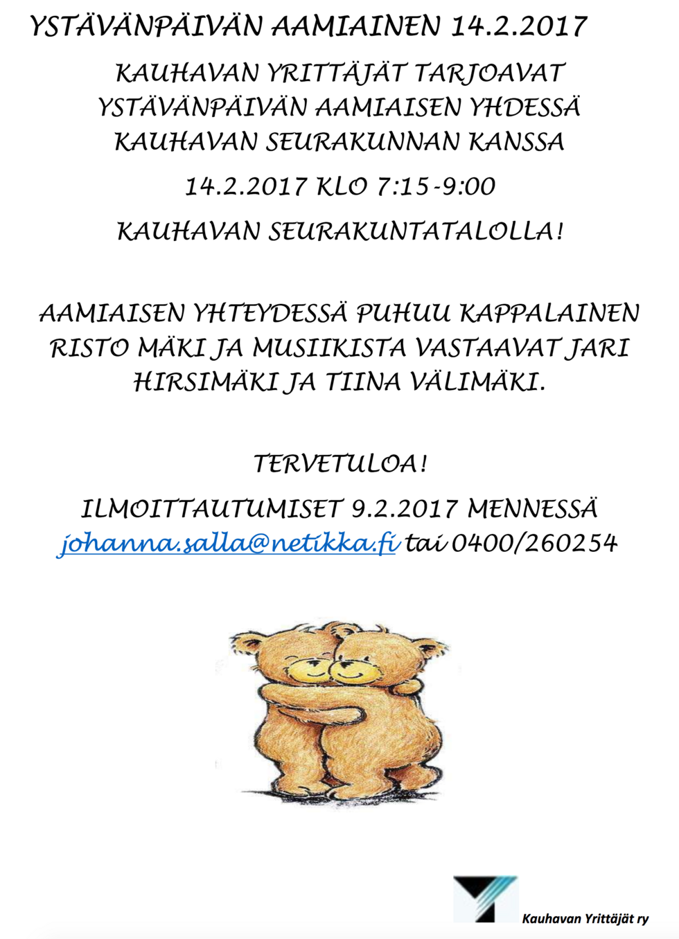 Tervetuloa osallistumaan!