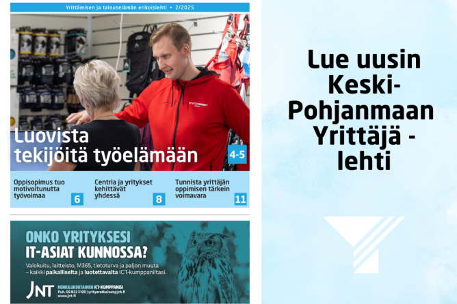 Keski-Pohjanmaan Yrittäjä -lehden kansi 2/2025.