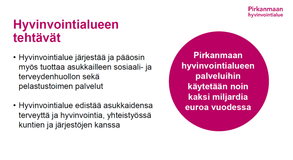 Hvyvinvointialueen tehtävät