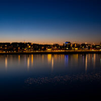 Jyväskylän siluetti Jyväsjärveltä