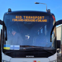 Bussikuljetus Suomesta Ukrainaan.