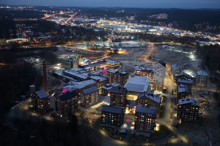 Jyväskylän kaupunki yössä