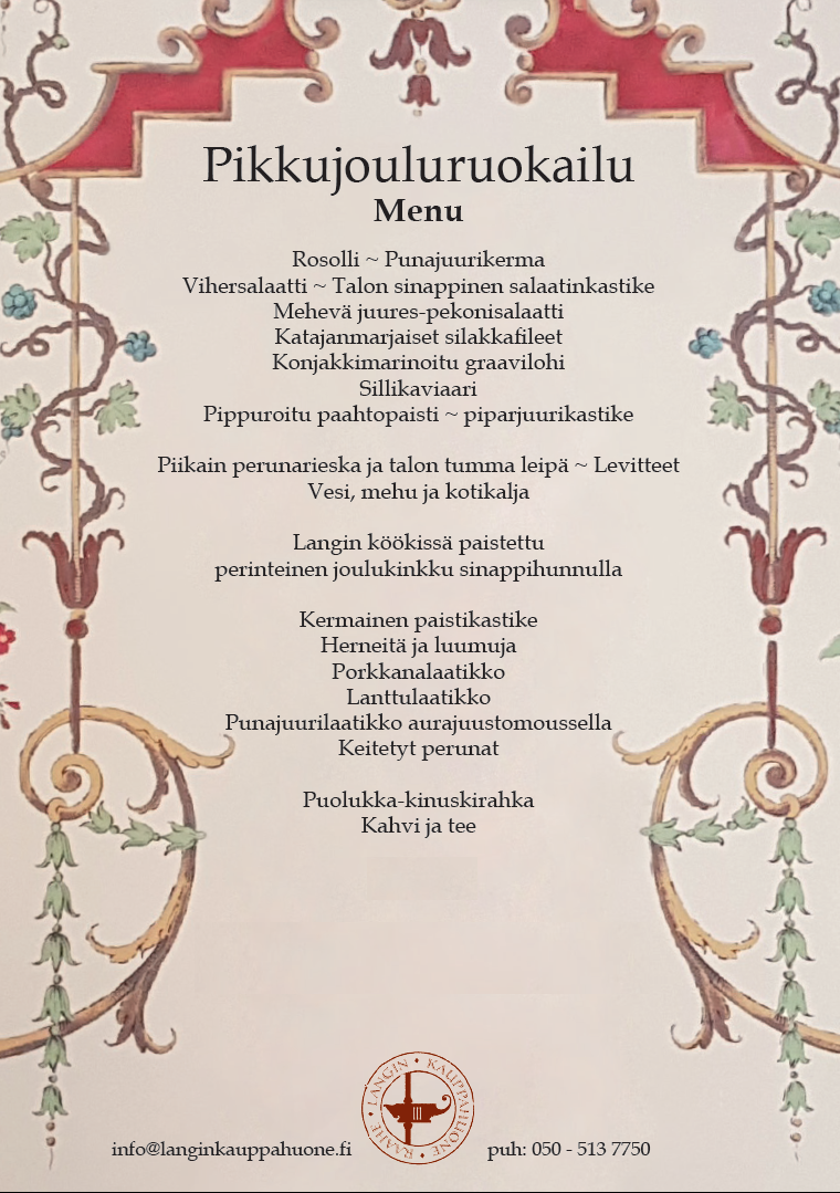Pikkujoulumenu