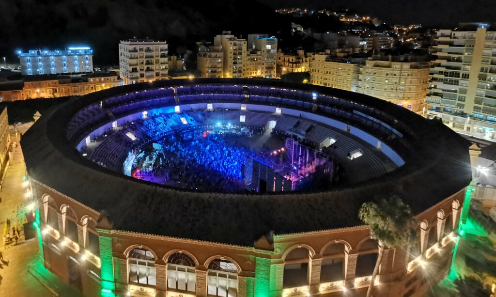 Malaga härkätaisteluareena yö