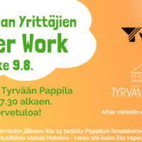 Vammalan Yrittäjien after work Tyrvään Pappilassa 9.8.2023