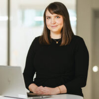 Suomen Yrittäjien digi- ja innovaatiopolitiikan asiantuntija Maria Nyroos. Kuva: Johanna Erjonsalo.