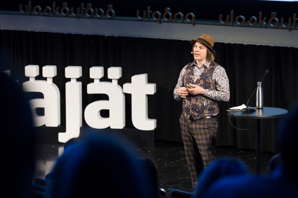 Frank Martela Yritystä Stadiin -tapahtumassa.