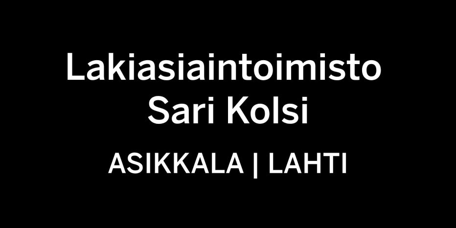 Lakiasiaintoimisto Sari Kolsi