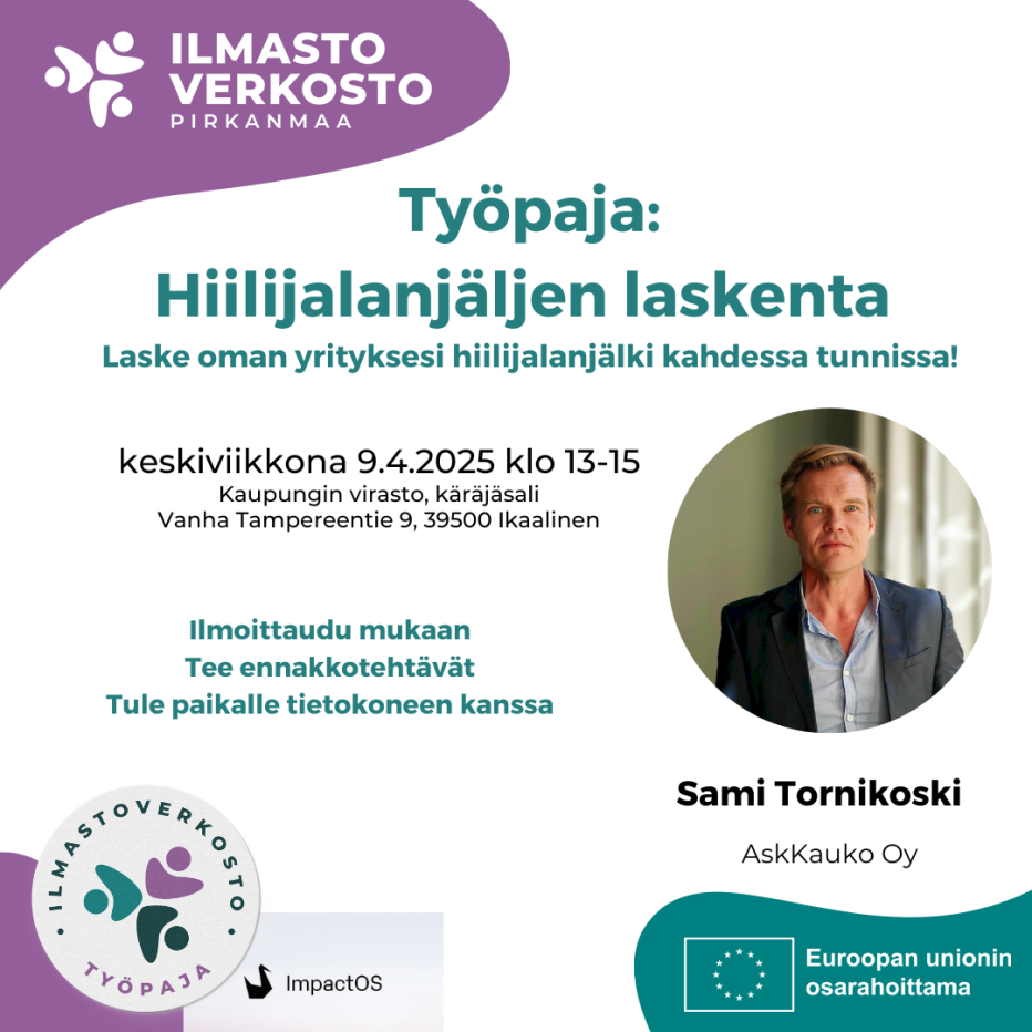 Hiilijalanjäljen laskenta Ikaalisissa