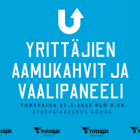 Yrittäjien aamukahvit ja vaalipaneeli - Kouvola 27.3.2025 klo 8.00