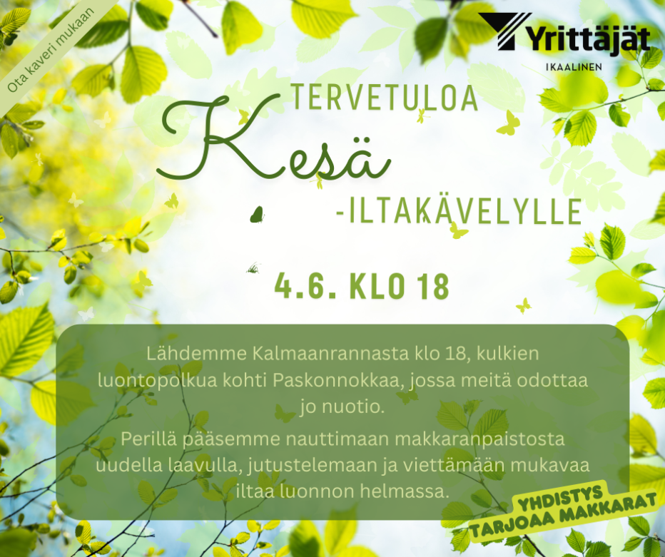 Ikaalisten Yrittäjien Iltakävely 4.6. klo 18