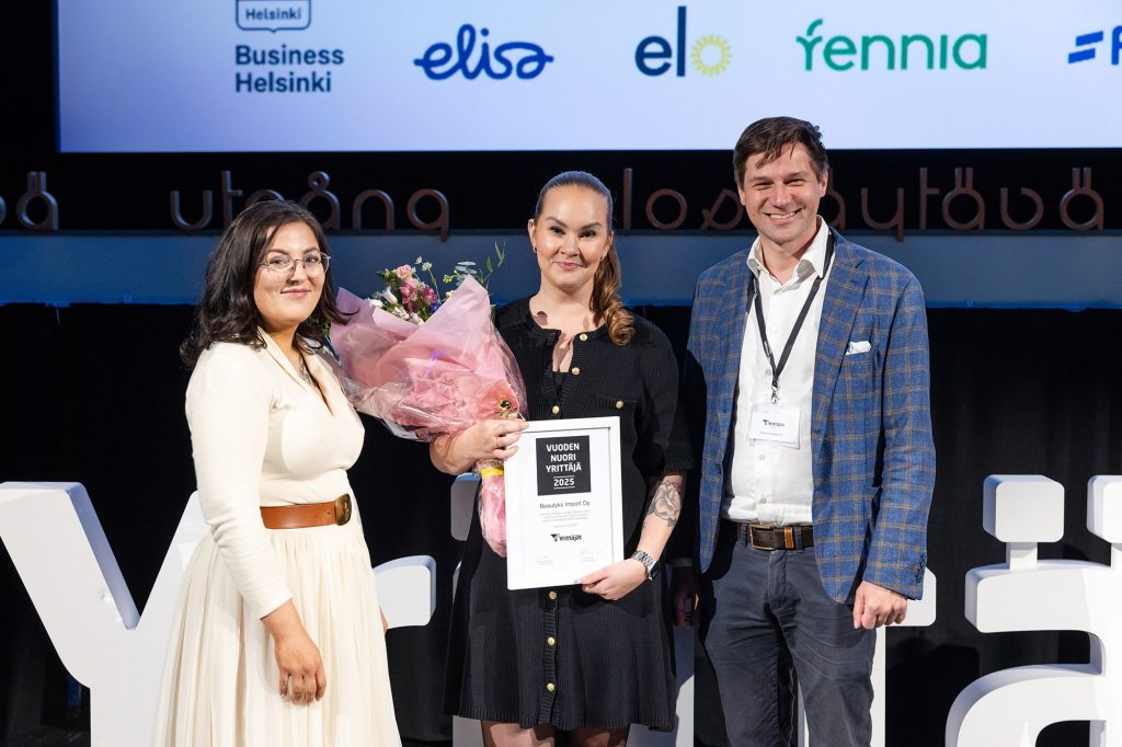 Vuoden helsinkiläinen nuori yrittäjä 2025 -palkinnon jako.