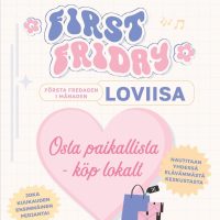 First Friday joka kuukauden ensimmäinen perjantai pidennetyt aukiolot kivijalkakaupoilla