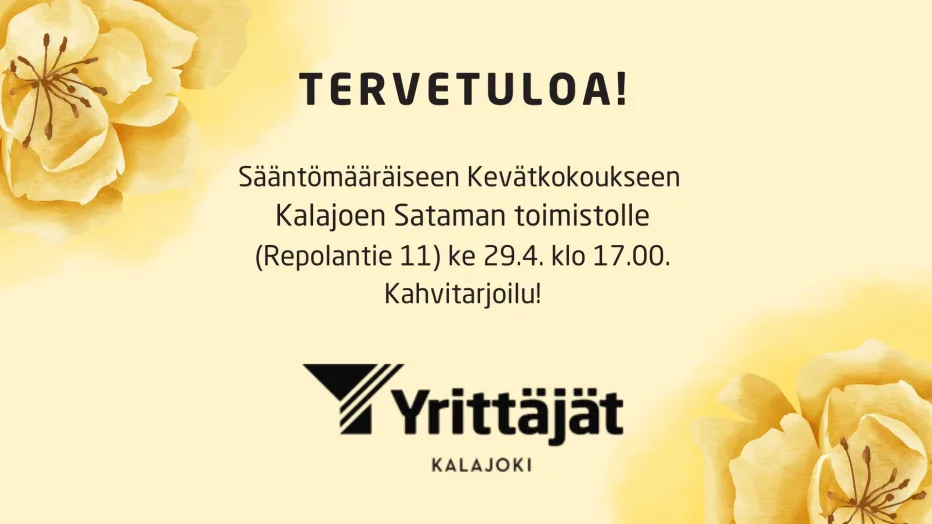 Tervetuloa kevätkokoukseen!