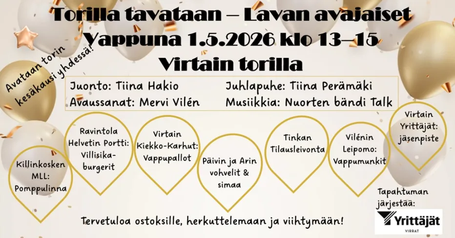 Torilla tavataan - lavan avajaiset Virtain torilla